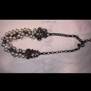 J Crew Twisted Crystal/Bead Necklace